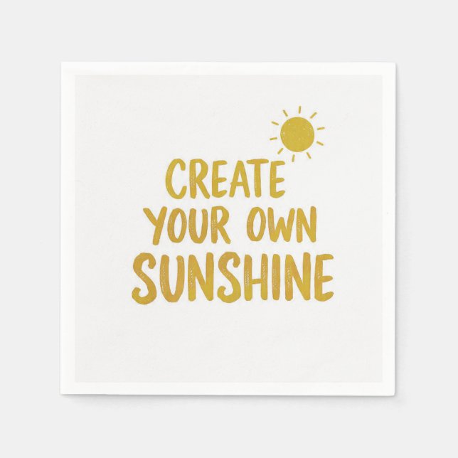 Create your own sunshine quote on pappersservett (Framsidan)