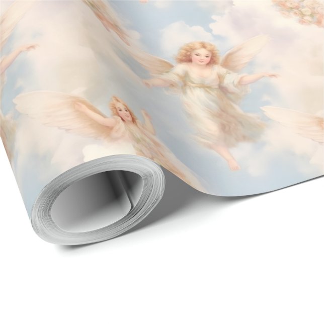 Create Your Own Sweet White Angels Presentpapper (Rulle Hörn)