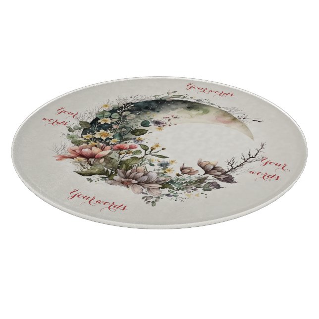 Create Your Own Tea Roses Floral Crescent Moon (Hörn)