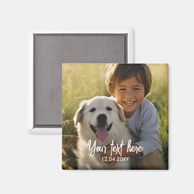Create your own Text and Photo  Magnet (Front/Back)