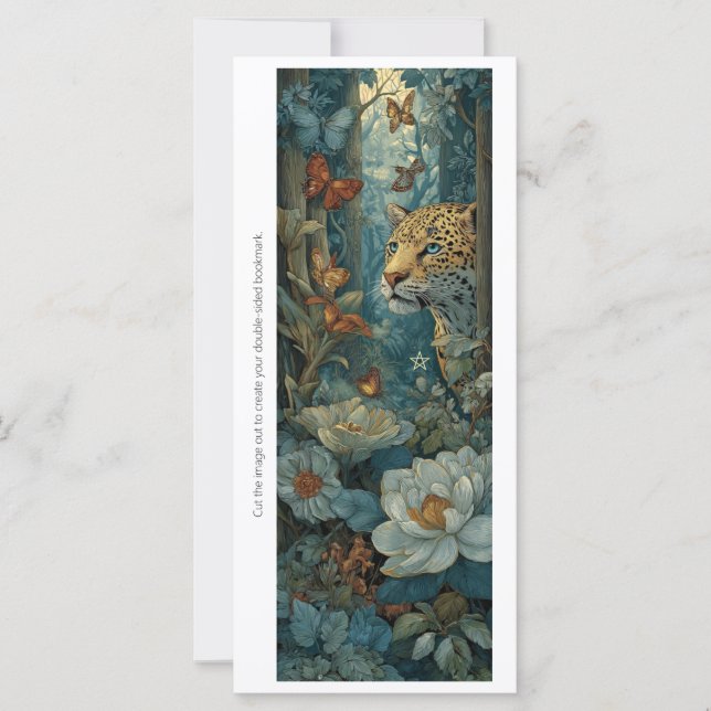 Create Your Own Tropical Cheetah Bookmark Card (Framsida)