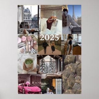 Create your Own Vision Board Manifestation 2025 Poster