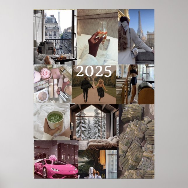 Create your Own Vision Board Manifestation 2025 Poster (Framsidan)