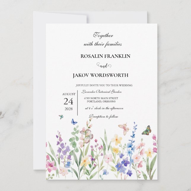 Create Your Own wedding Invitation card Inbjudningar (Framsida)