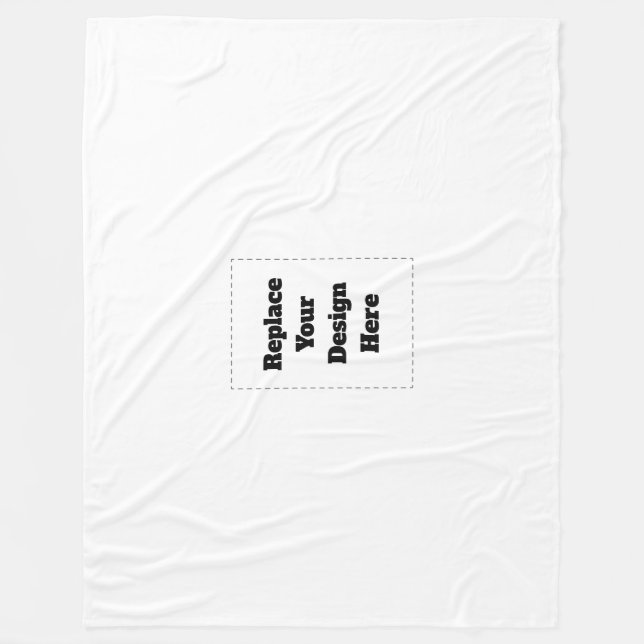 Create Your Own white  Fleecefilt (Framsidan)