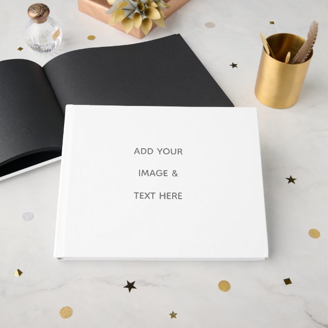 Create Your Own white  Gästböcker (Framsida Öppen)