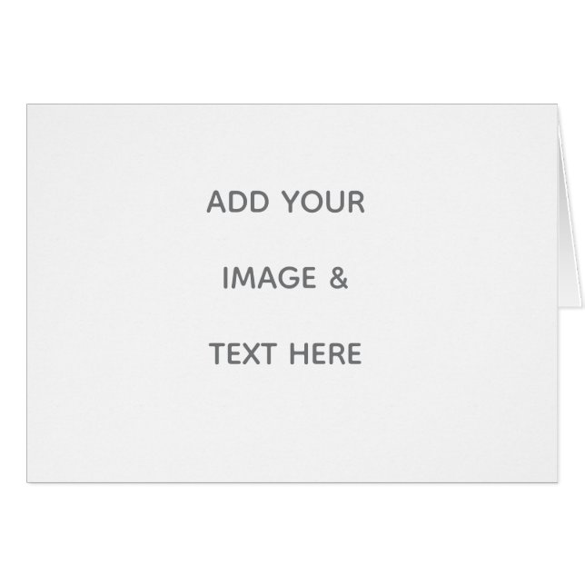 Create Your Own white  Hälsningskort (Framsidan Horizontal)