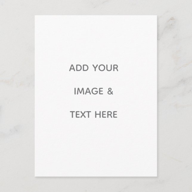 Create Your Own white  Helg Vykort (Framsida)