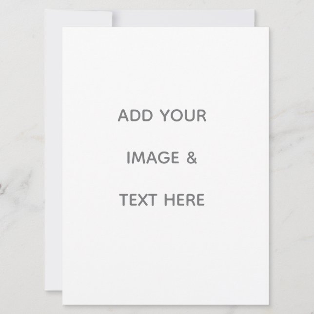 Create Your Own white  Julkort (Framsida)