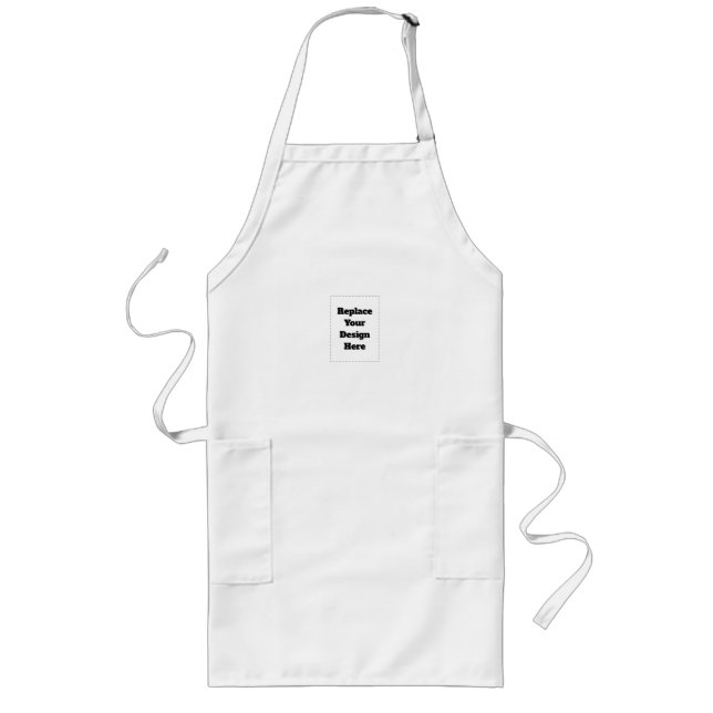 Create Your Own white  Långt Förkläde (Framsidan)