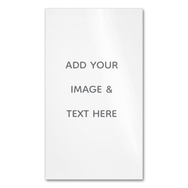 Create Your Own white  Magnetiska Visitkort (Framsida vertikal)