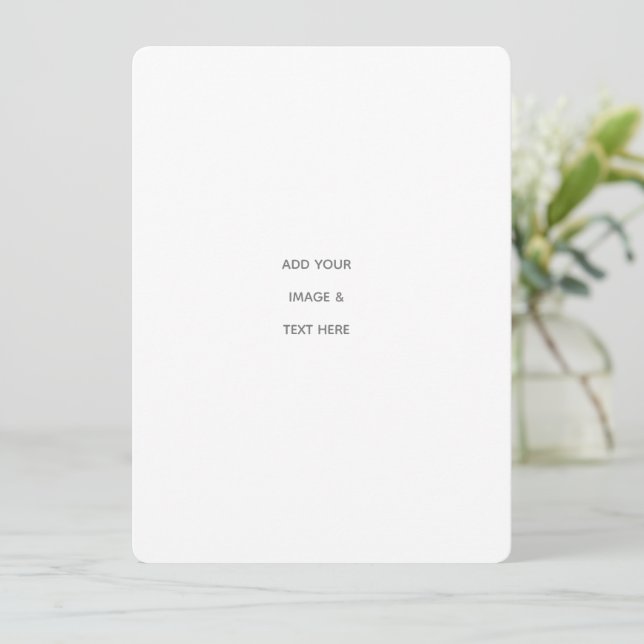 Create Your Own white  Meddelande (Stående Fram)