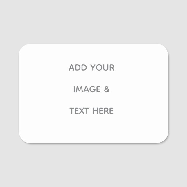 Create Your Own white  Namnbricka (Framsida)