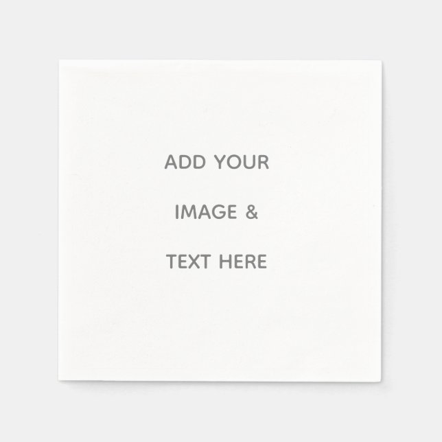 Create Your Own white  Pappersservett (Framsidan)