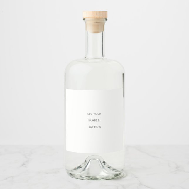 Create Your Own white  Spritflaskor Etikett (Framsida)