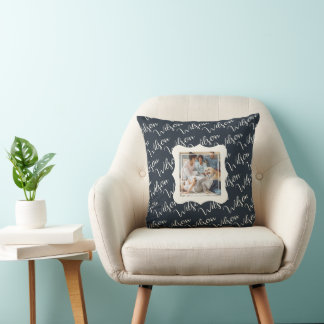 Create Your Own "Wilson" Family Photo Throw Pillow Kudde
