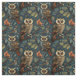 Create Your Own Winter Brown Owls Berries Blue Tyg