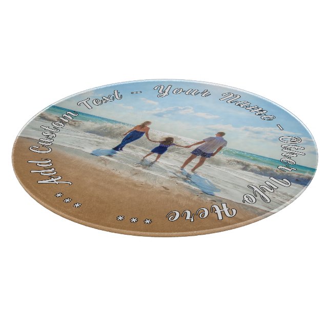 Create Your Photo Cutting Board Gift Custom Text (Hörn)