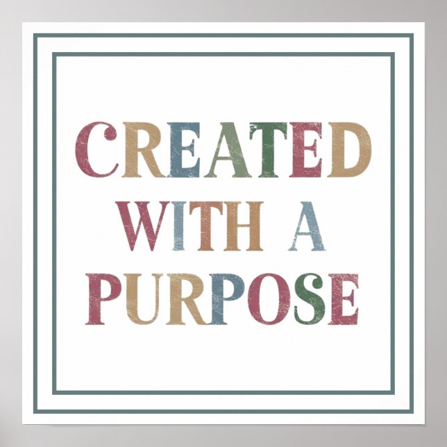 Created With A Purpose Muted Vintage Truth Poster (Framsidan)