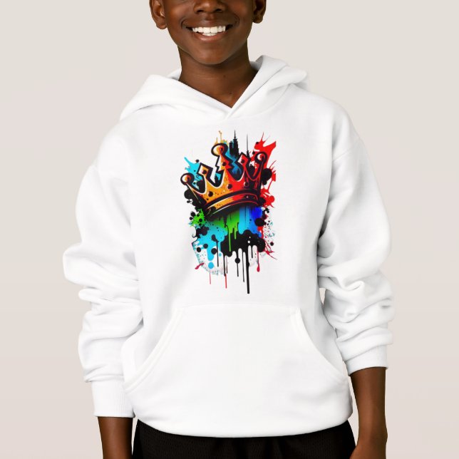 Creatful Kids' Pullover Hoodie - bekvämlighet T Shirt (Framsida)