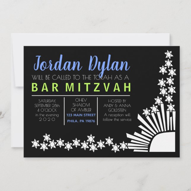 CREATION Bar/Bat Mitzvah-inbjudan Inbjudningar (Framsida)