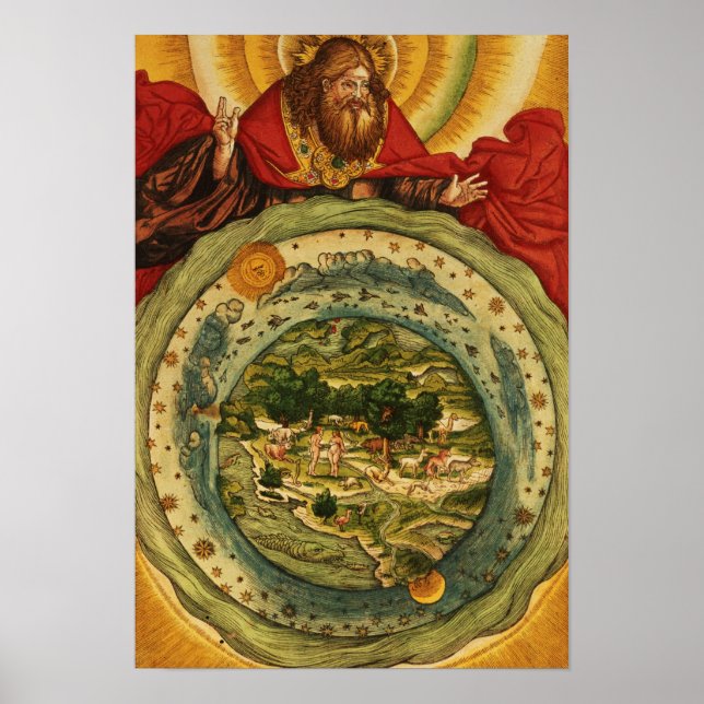 Creation från Luther Bible, 1530 Poster (Framsidan)