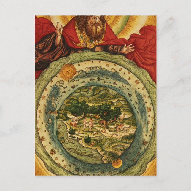 Creation från Luther Bible, 1530 Vykort (Framsida)