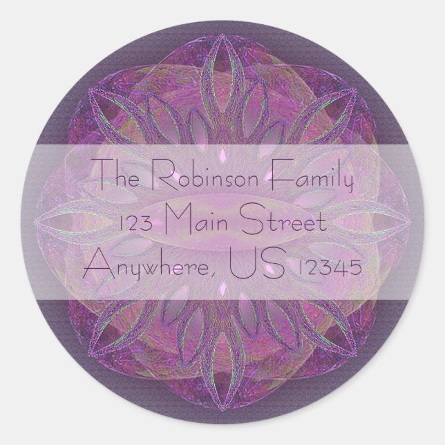 Creation Mandala Runt Klistermärke (Framsida)