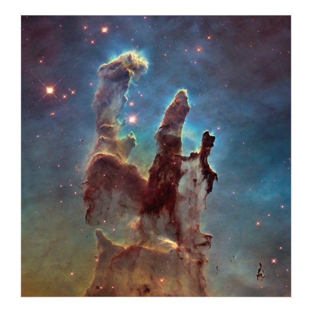 Creation-pelare, Eagle Nebula Hubble Space Fototryck (Framsidan)