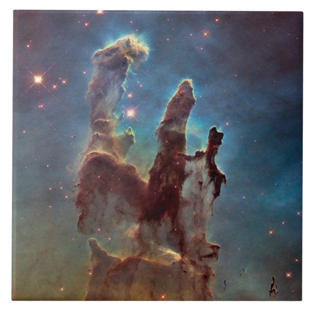 Creation-pelare, Eagle Nebula Hubble Space Kakelplatta (Framsidan)