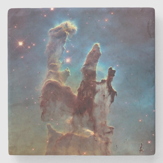 Creation-pelare, Eagle Nebula Hubble Space Stenunderlägg (Framsidan)