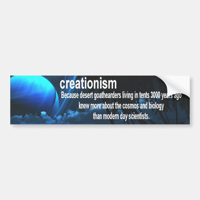 creationism bildekal (Framsidan)