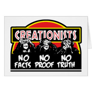 Creationists - som är blinda som är döva, och hälsningskort