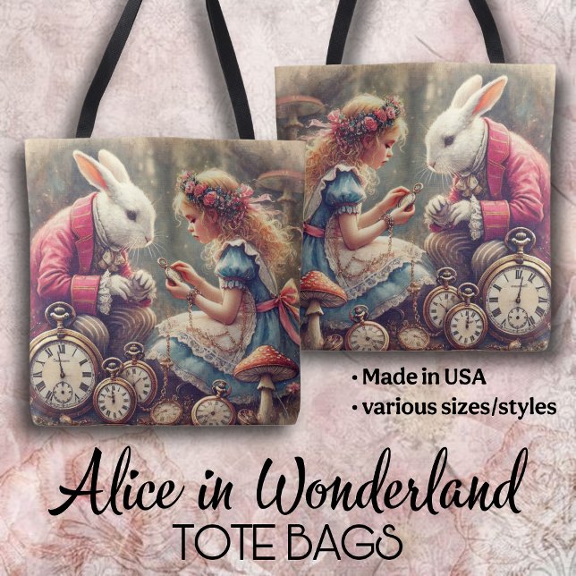 Creative Alice in Wonderland Vintage Art Tygkasse (Skapare uppladdad)