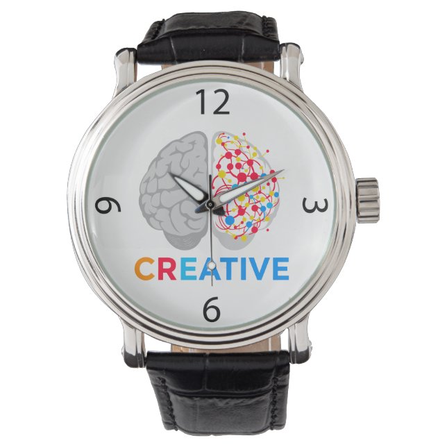 Creative Brain Left Right Hemisphere Armbandsur (Framsida)