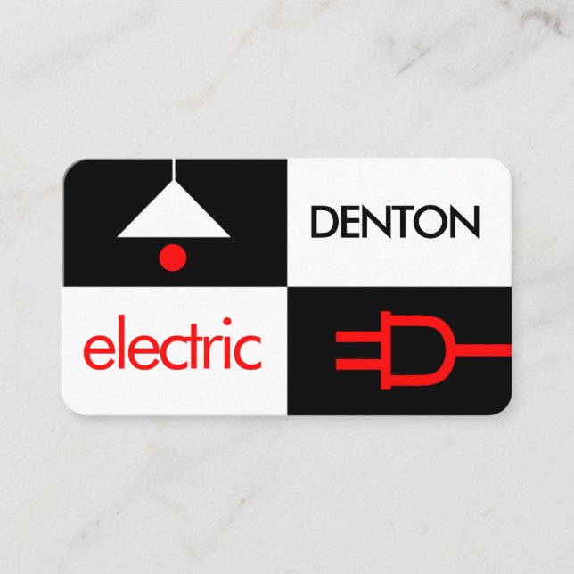 Creative Darkness Light Electric Squares Visitkort (Framsida)