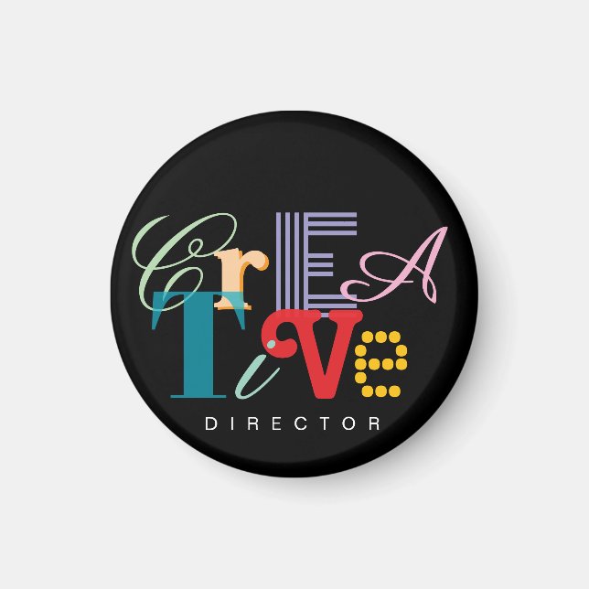 Creative director one word cool typography magnet (Framsidan)