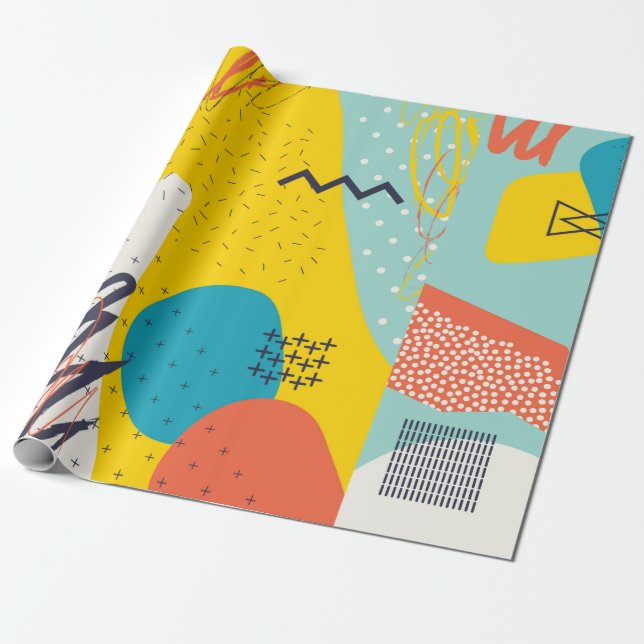 Creative doodle art header with different shapes a presentpapper (Utrullad)