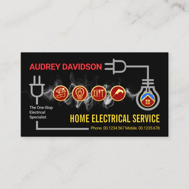 Creative Electric Lightning Circuit Board Visitkort (Framsida)