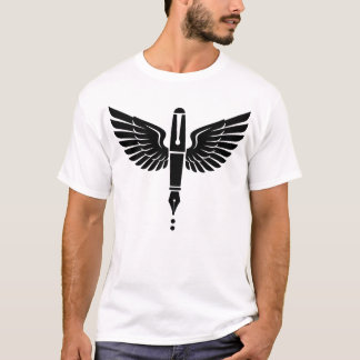 Creative Freedom Wings and Pencil Icon Artistic In T Shirt