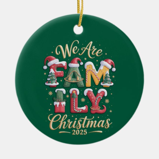 Creative & Fun Family Christmas Julgransprydnad Keramik (Framsidan)