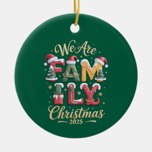 Creative & Fun Family Christmas Julgransprydnad Keramik (Framsidan)