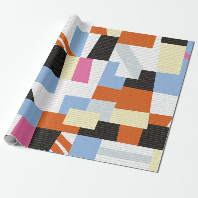 Creative geometric shapes, length pattern design presentpapper (Utrullad)