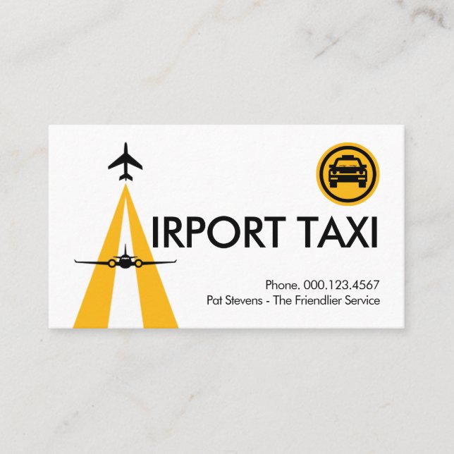 Creative Letter-A Airport Runway Visitkort (Framsida)