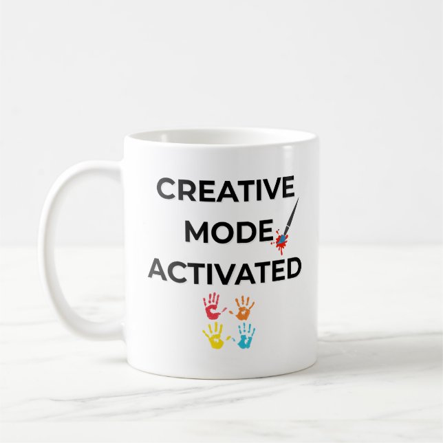 Creative Mode Activated – Teacher Coffee Mug Kaffemugg (Vänster)
