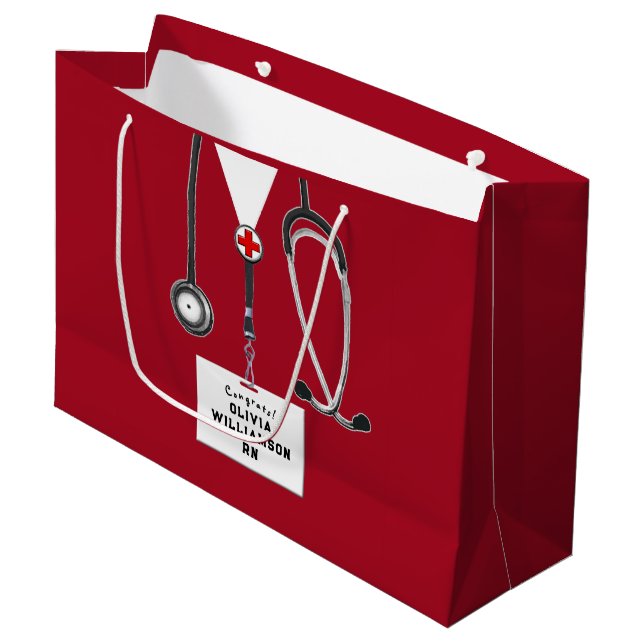 Creative Nurse Graduation Large Gift Bag (Framsidan Vinklad)