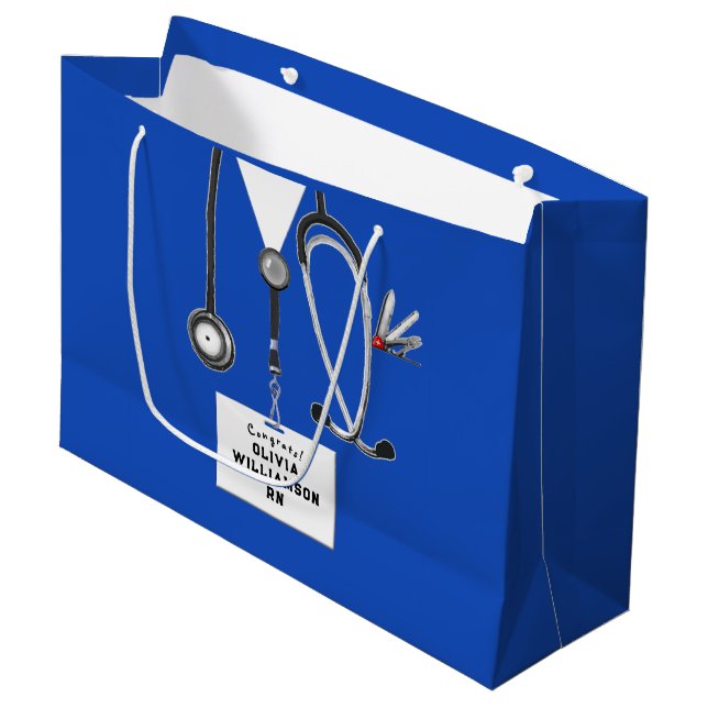 Creative Nurse Graduation Large Gift Bag (Framsidan Vinklad)