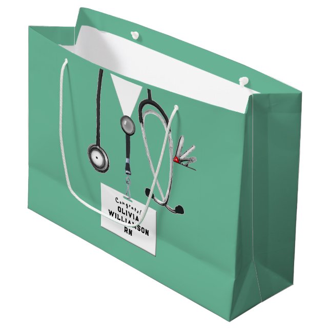 Creative Nurse Graduation Large Gift Bag (Framsidan Vinklad)