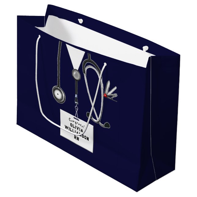 Creative Nurse Graduation Large Gift Bag (Framsidan Vinklad)