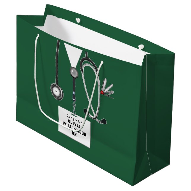 Creative Nurse Graduation Large Gift Bag (Framsidan Vinklad)